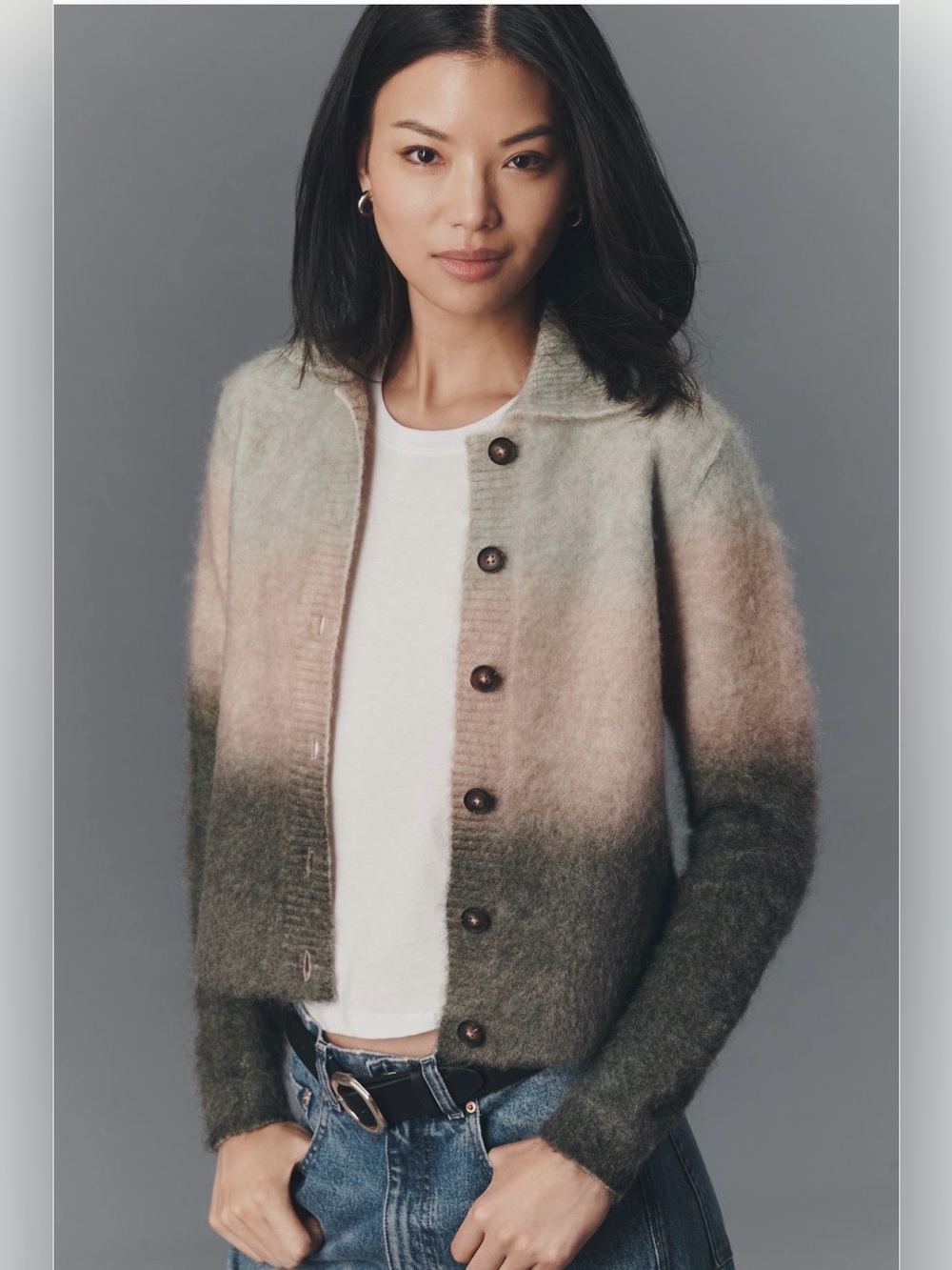 Anthropologie Aligne Ombre Wool Cardigan NWT